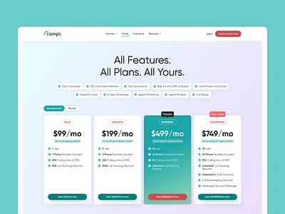 Pricing Page Design casestudy cleandesign figma moderndesign pricingpage responsivedesign saasdesign uidesign userexperience uxdesign webappdesign webdesign