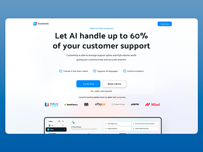 Customerly: Customer Support Platform customer customer support design helpdesk landing page design landing page ui management platform platform design preview suport ui ui design ux ux design web web design web ui web ux website design