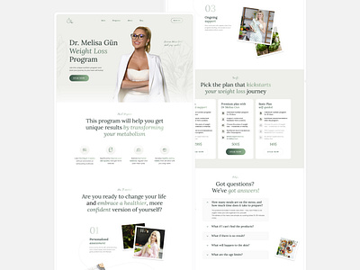 FitPro Nutritionist Website figma landing page ui ux web design