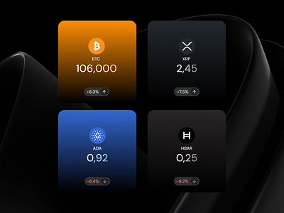 Crypto widgets exploration concept crypto crypto currencies gradient minimal simple ui ui design widget widget design widget ui widgets