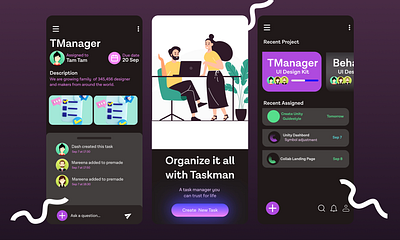 Task Management App UI adobe xd appdesign figma uiux