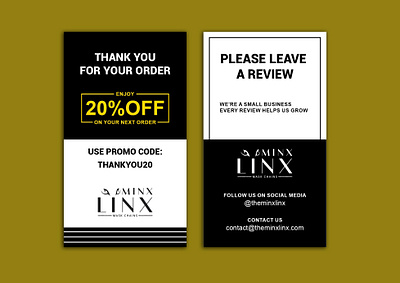 Product Insert | Discount Card | Thank You Card Template branding folding card graphic design