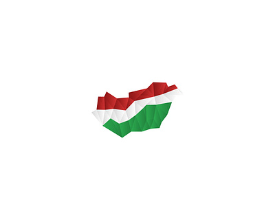 Hungarian Polygonal Flag awesome branding design graphic design illustration logo minimalist vector