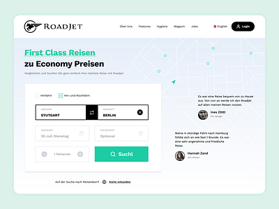 Roadjet Landing Page Design bus ticket figma ticket ui design ux design