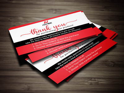 Business Thank You Package Insert Design | Editable Template branding folding card graphic design