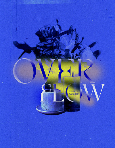 Overflow — Night of Worship Spec Poster art branding christian color cover gradient graphic design music pop typography