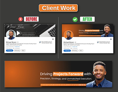 LinkedIn Banner & Headshot Re-Design. arshibbir branding design graphic design illustration linkedinbanner linkedinbannerdesign linkedinbranding linkedincover linkedinprofileoptimize logo typography ui ux vector