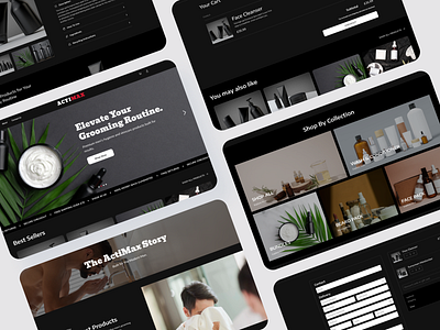 Actimax - UI/UX Design for Men’s Grooming E-commerce landing page ui uiux ux web design