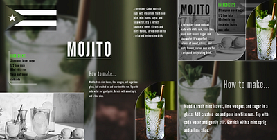 Mojito cocktail recipe design bar cocktail graphic design howto puzzlstudio recipe slovakia