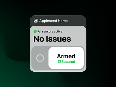 Home Security Widget Design checkbox control icon iconography input ios radio security toggle ui ux widget