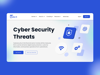 Cyber Landing Page UI graphic design illustration inspiration landingpage layout minimal ui ui design uiux webdesign webpage website design