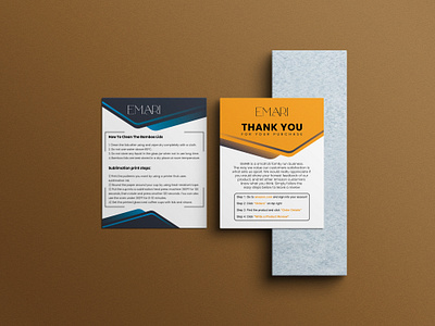 Amazon Thank you card | Product Insert Package Insert Design amazon card amazon thank you card bi fold card branding business card design ebay flyer flyer design folding card graphic design illustration product