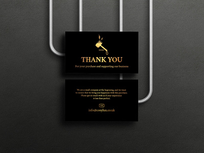 Luxury thank you card, Business card, product insert bi fold card branding graphic design