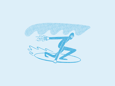 Tubed! Surfer illustration barrel illustration ocean pnw print surf surfer tubed vector waves wetsuit