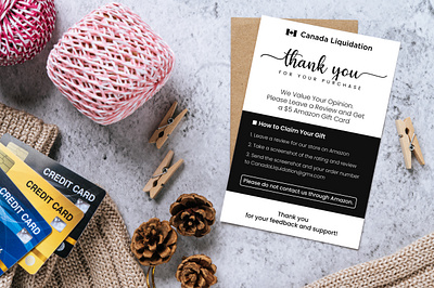 Amazon Thank you card | Product Insert Package Insert Design bi fold card branding graphic design