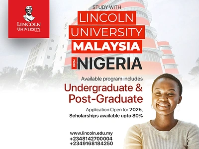 Study With Lincoln University Malaysia branding flyer design graphic design poster design