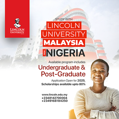 Study With Lincoln University Malaysia branding flyer design graphic design poster design