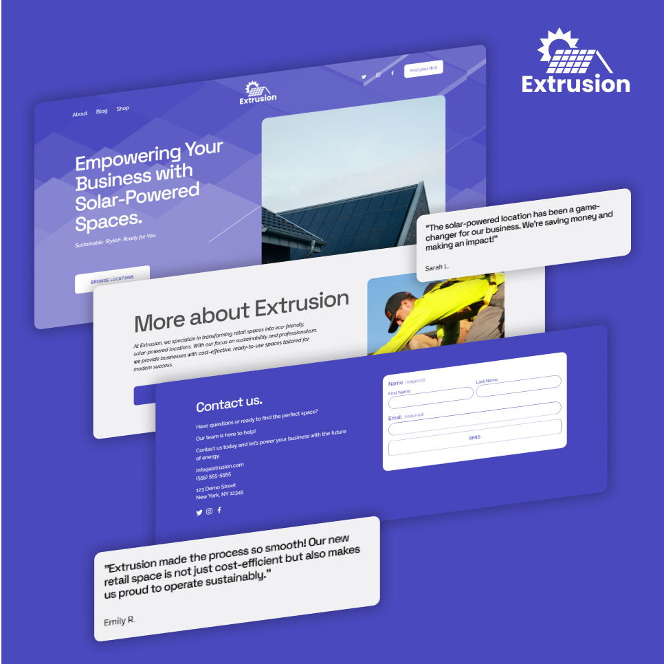Extrusion | Squarespace Website Design squarespace squarespace designer web design web developement website design