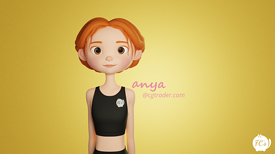 anya 3d cartoon cartoon character character design stylised stylized toon