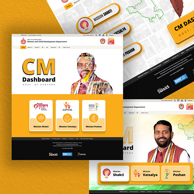 CM Dashboard Govt. of Haryana cm cm dashboard govt. of haryana graphic design ui ux web design