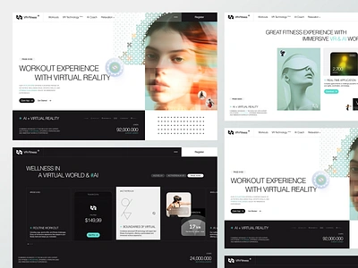 Landing Page for AI Wellness ai artificial intelligence fitness health healthcare hero home page landing landing page landing page design medicine nft saas service technology vr web design ai webdesign inspiration website wellness