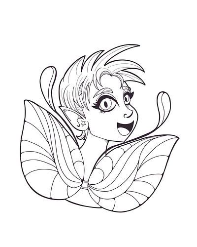 Fairy Line Art character design illustration line art lineart