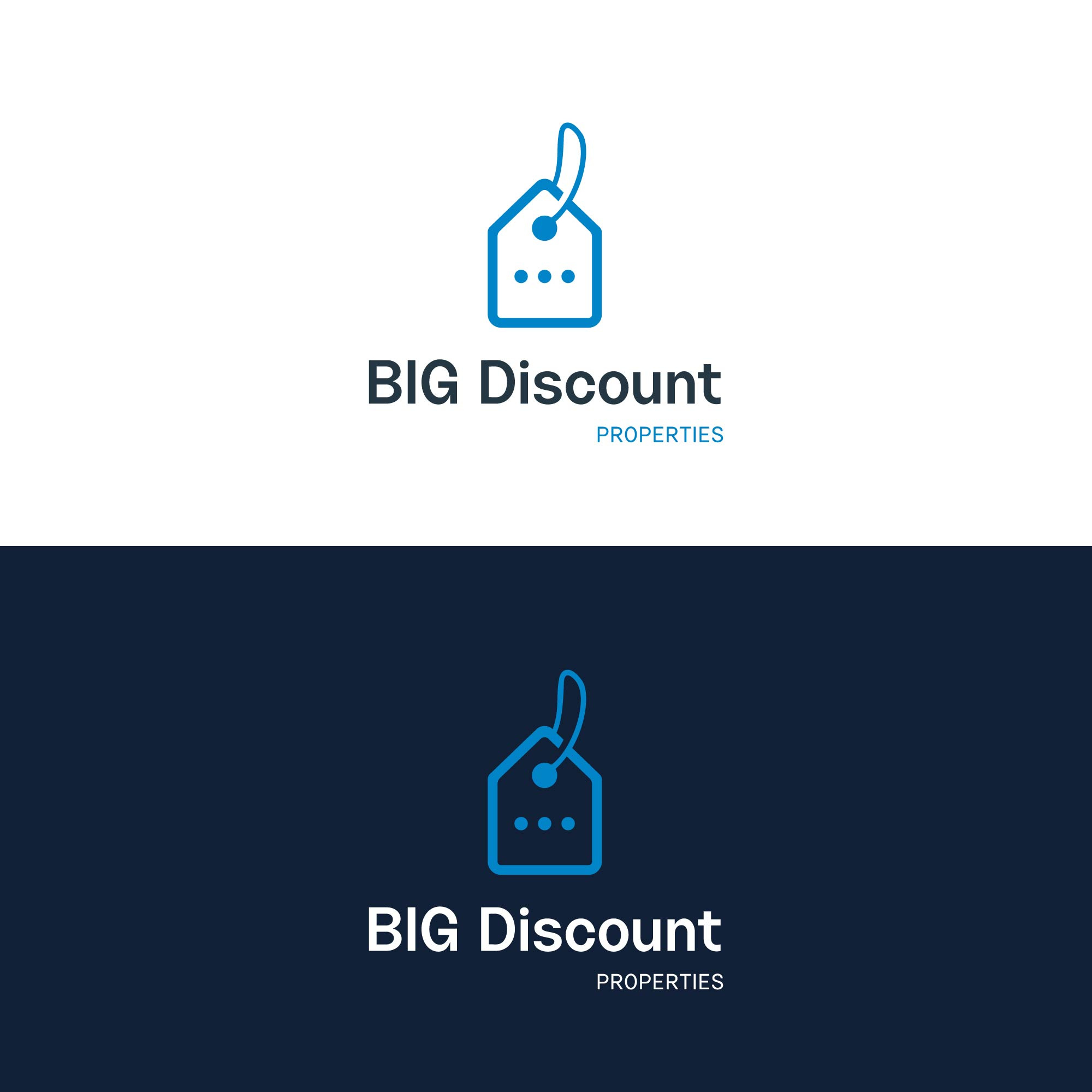 Big Discount Properties - Logo Design app branding design graphic design house logo illustration logo logo design ui vector