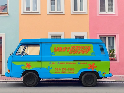 The Mystery Machine Cartoon Concept Vehicle Wrap Design adobe illustrator brand identity branding car wrap cartoon creative design decal graphic design logo retro wrap sticker ternding the mystery machine trending design truck wrap van wrap vehicle wrap vinyl wrap design wrapping