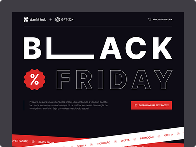 Landing page design for selling courses on Black Friday black friday brazil dark dark mode design interface landing page ui uidesign website