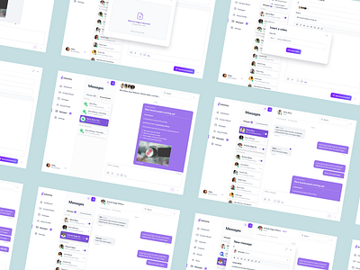 UI/UX design of messaging feature components ui ux uxui uxuidesign webdesign