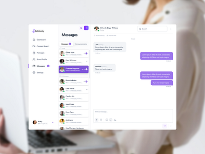 UI/UX design of messaging feature ui ux uxui uxuidesign webdesign