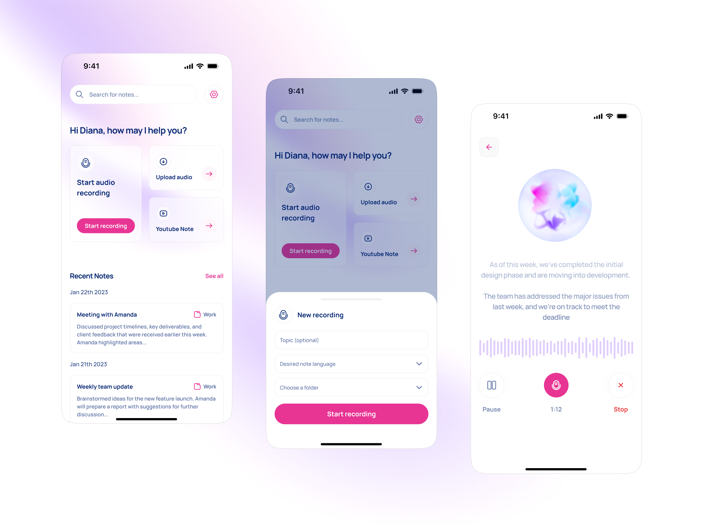 Example of Mobile App Redesign (Max. 3 Screens)