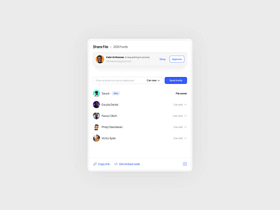 Share File - modal ui share file ui ui design web designn web ui webapp