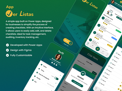 Checklist App app business intelligence checklist checklist app dataviz design figma microsoft microsoft power apps mobile power apps power bi ui ux