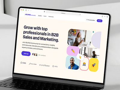 Brand Identity & Landing Page - BLKNS Community b2b b2b marketing brand identity branding community design graphic design illustration landing page ui uiux visual identity website