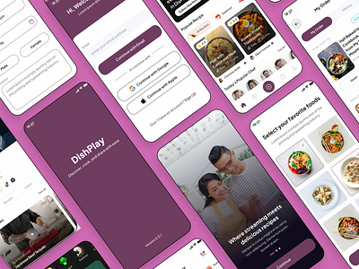 DishPlay - Food Recipe APP app design case study cooking food food recipe food recipe app mobile app recipe recipe app uiux