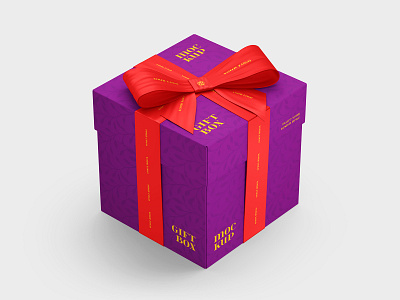 Gift Box birthday bow box christmas congratulate gift gift box gift wrapper greeting holiday logo mockup mockups new year package paper present ribbon tape wrap