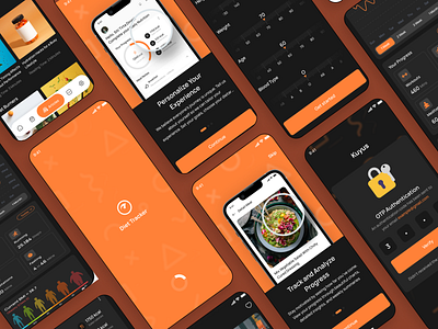 Diet Tracker App app design application case study diet diet tracker diet tracker app fitness mobile app tracker uiux