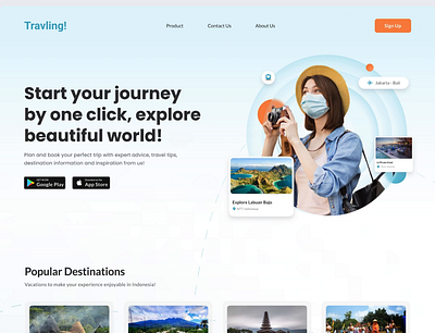 Travling Website Design design figma redesign shopify travel website ui ux web web design website