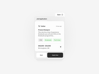 Job application apple application figma minimalistic ui