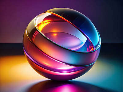 New one circle concept 3d abstract blender design