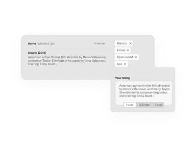 Movie review design figma layout review ui weird