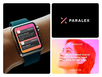 Paralex Direction 5 abstract apple apple watch brand identity branding branding and identity clean design gradient graphic design identity lettermark logo logo design minimal mockup modern photography tech visual identity