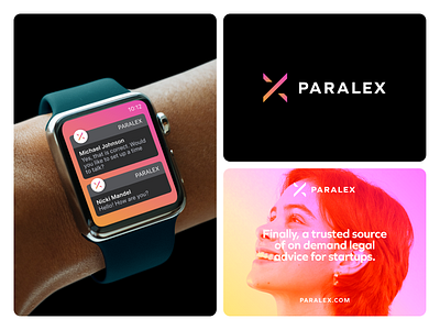 Paralex Direction 5 abstract apple apple watch brand identity branding branding and identity clean design gradient graphic design identity lettermark logo logo design minimal mockup modern photography tech visual identity