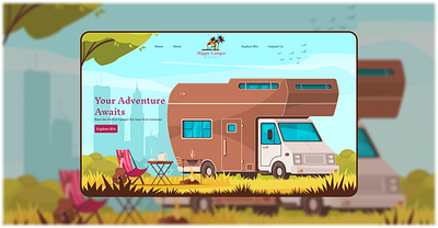 Happy Camper Rentals branding figma design graphic design landing page design ui ui and ux figma ui ux design ux design