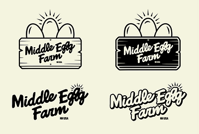 Middle Eggg Farm logo branding chicken design duck egg farm farmersmarket font graphic design logo market vector