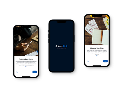 AeroLink design mobile design typography ui ux