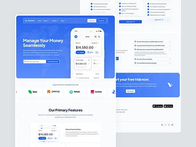 Wildcrafted - Finance App Landing Page design finance landing page minimalist project ui ux web design website design