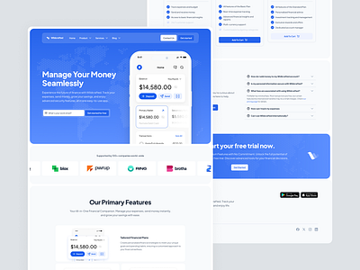 Wildcrafted - Finance App Landing Page design finance landing page minimalist project ui ux web design website design