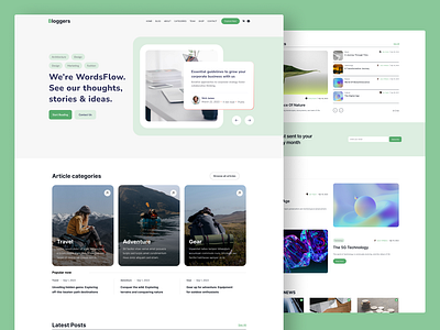 Content Creator Hub & Blogging Platform blog blogging content creator landing page online platform uiux user interface web design website wordpress